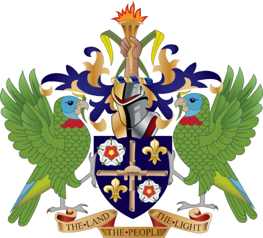 coat of arms st lucia approved.